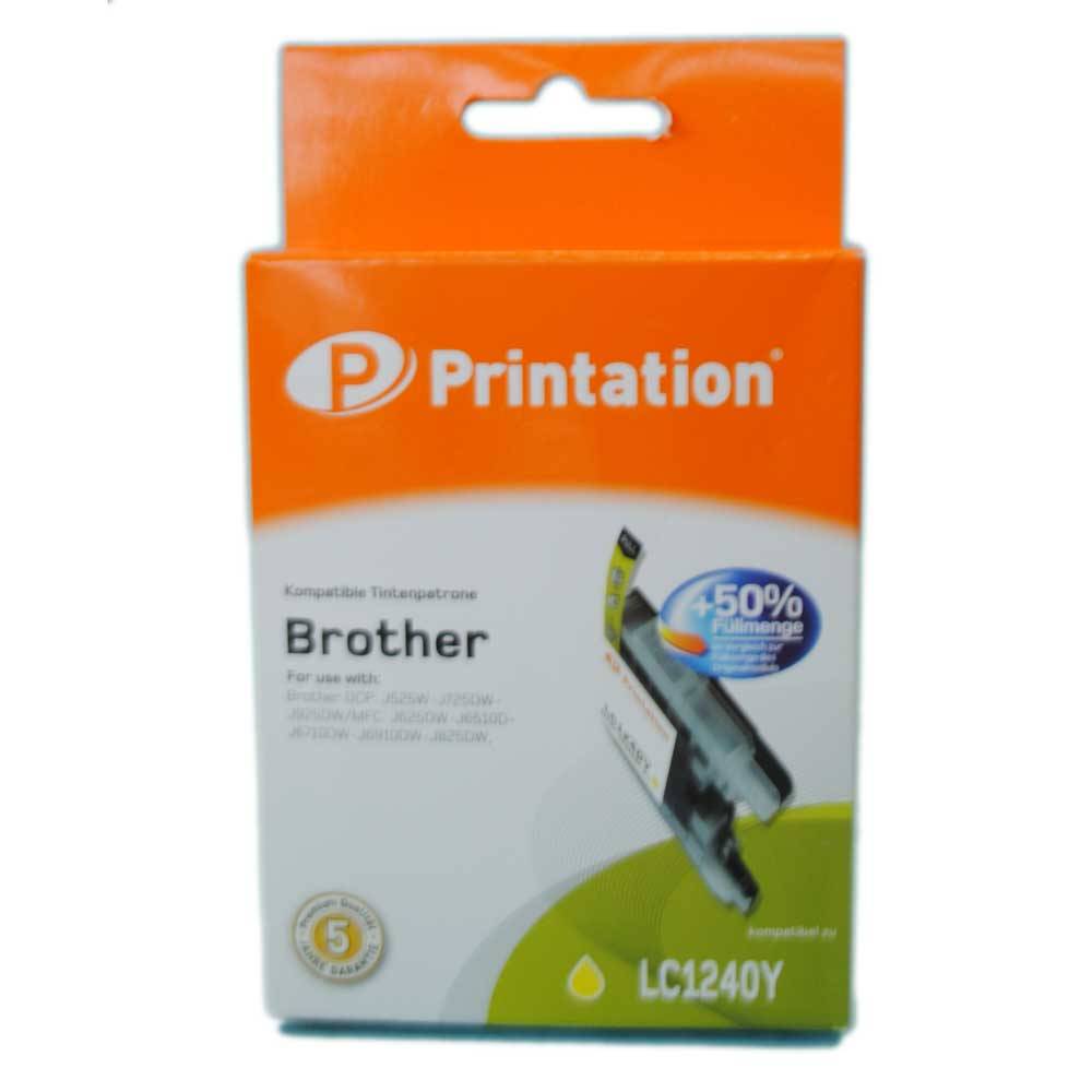 kompatible Tinte Brother LC1240Y Yellow Printation