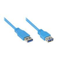 USB3.0 Verlängerung 3m A/A blau GC