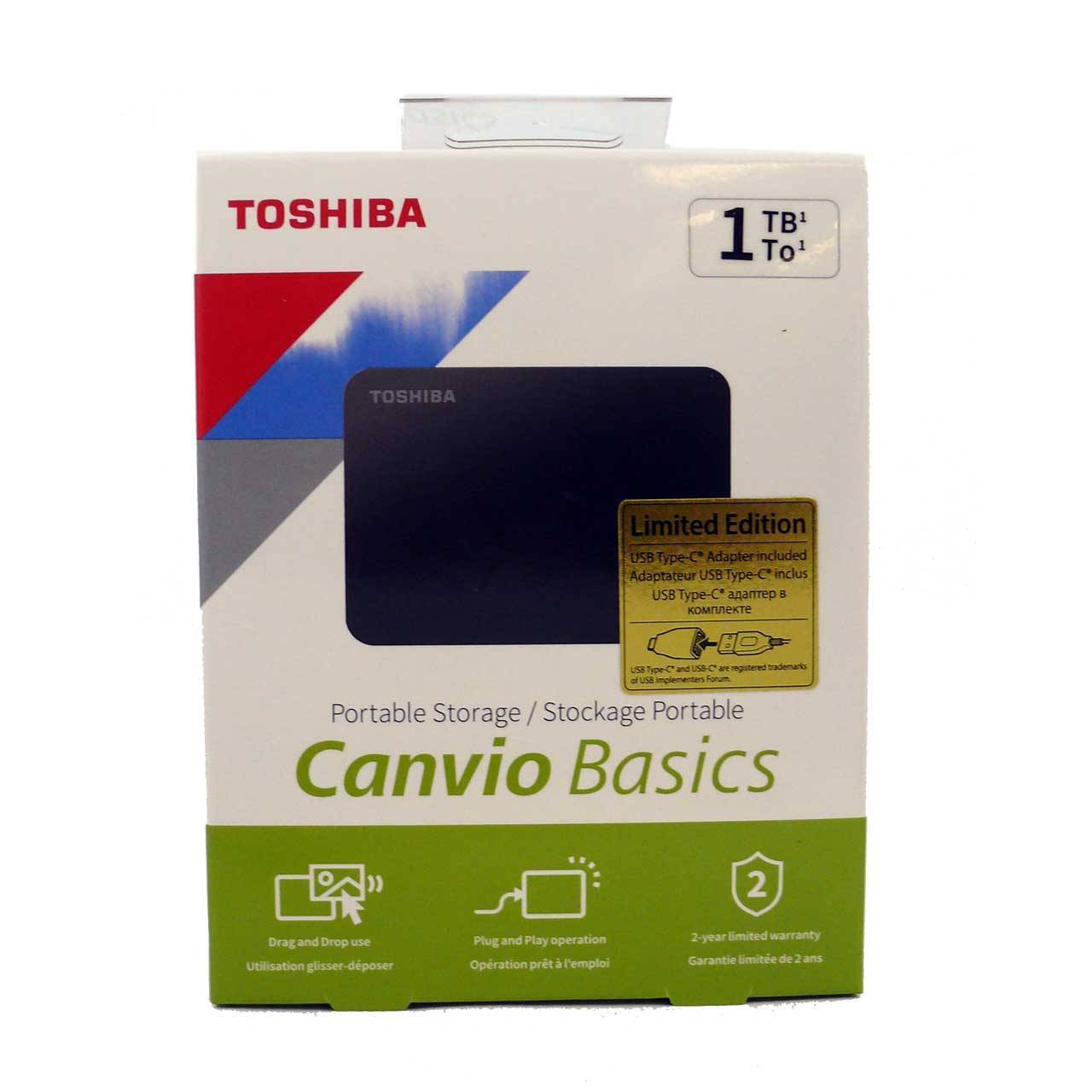 USB-Festplatte 1000 Toshiba Canvio Basics 1T USB-A