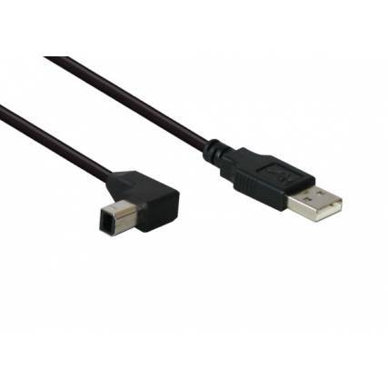 USB Kabel A/B 0.5m abgewinkelt USB2