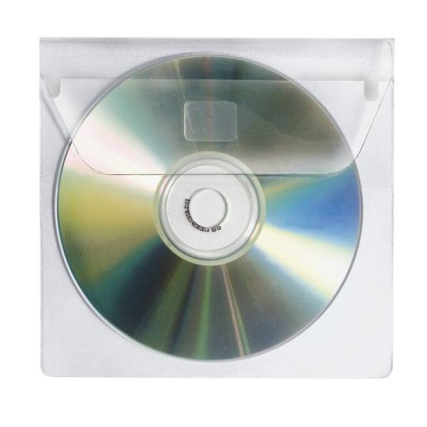 10 CD/DVD Hüllen Einkleben/selbstkl.