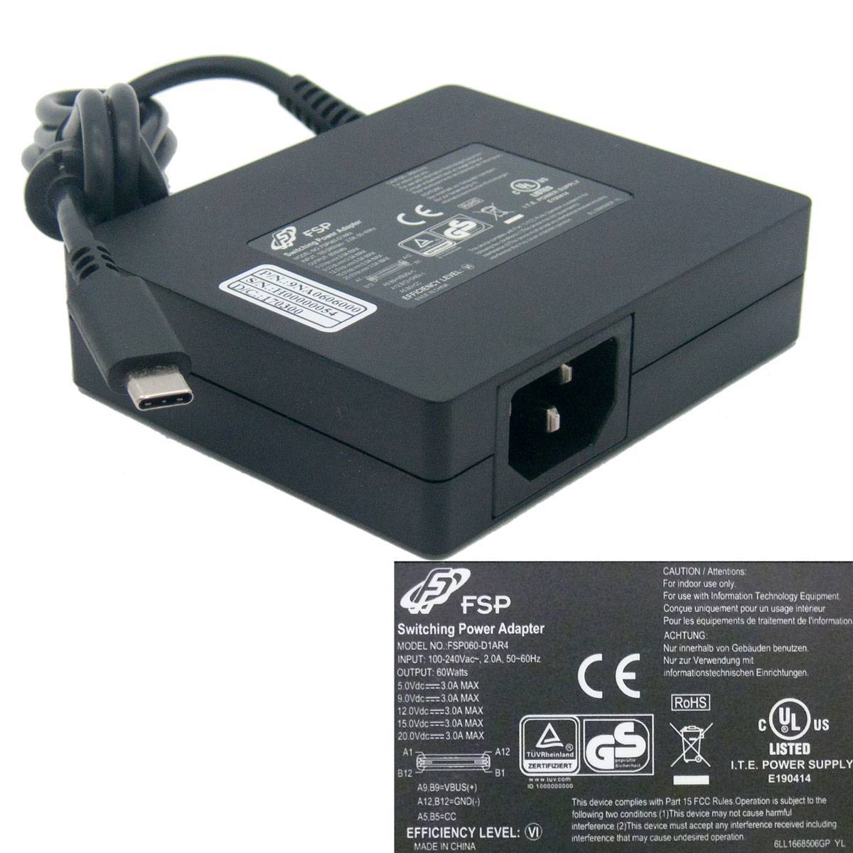 Netzteil USB-C 60W PD FSP060-D1AR