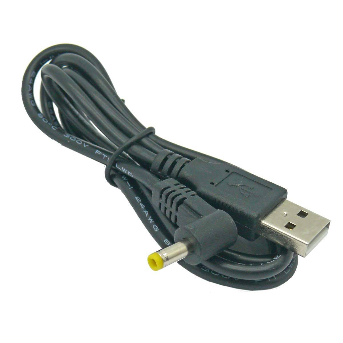 USB-A auf 4.0x1.7mm Winkel 1m schwarz