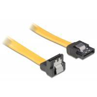 Kabel SATA SATA 3 Gb/s Anschluss30cm unten/gerade Metall gelb Delock [
