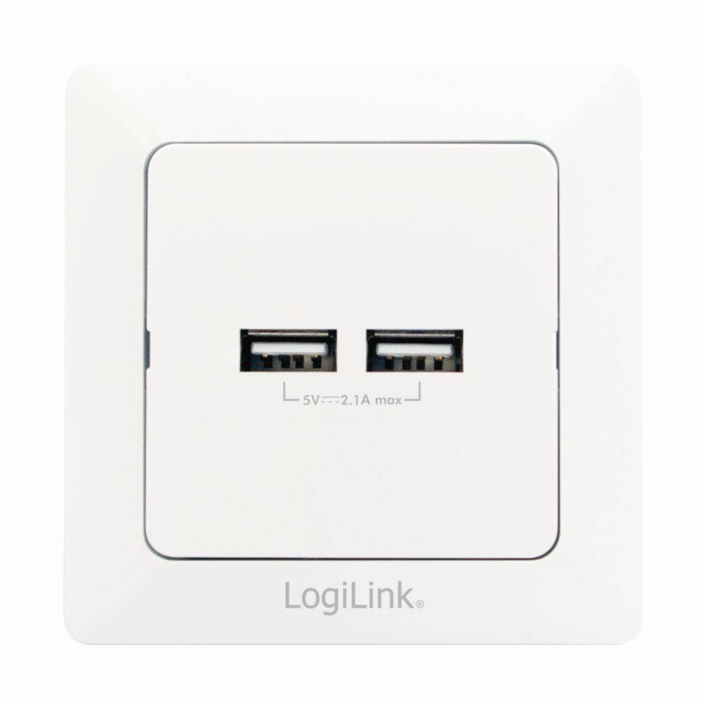 Unterputz-Dose 2x USB-Port Logilink