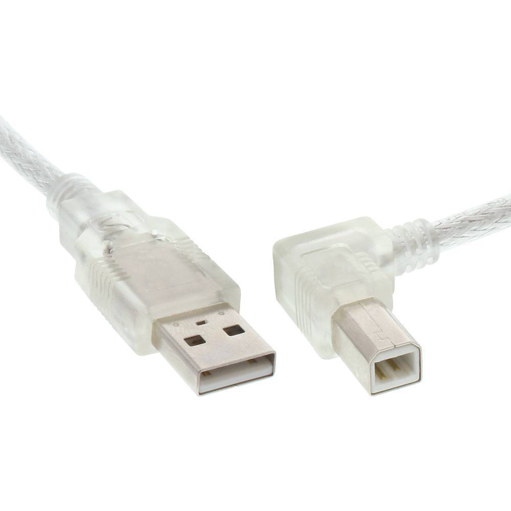 USB 2.0 Kabel A/B 2m 90° rechts tr.