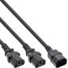 Netz-Y-Kabel Kaltgeräte 1x IEC-C14 auf 2x IEC-C13 3m