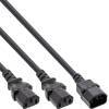Netz-Y-Kabel Kaltgeräte 1x IEC-C14 auf 2x IEC-C13 1m