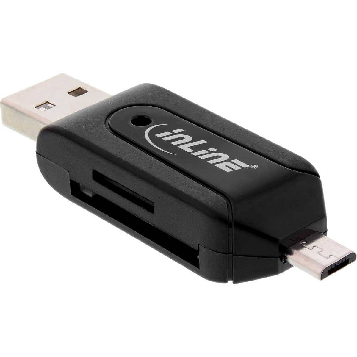 USB2 Dual Card Reader für SD und microSD für Android (OTG) und PC
