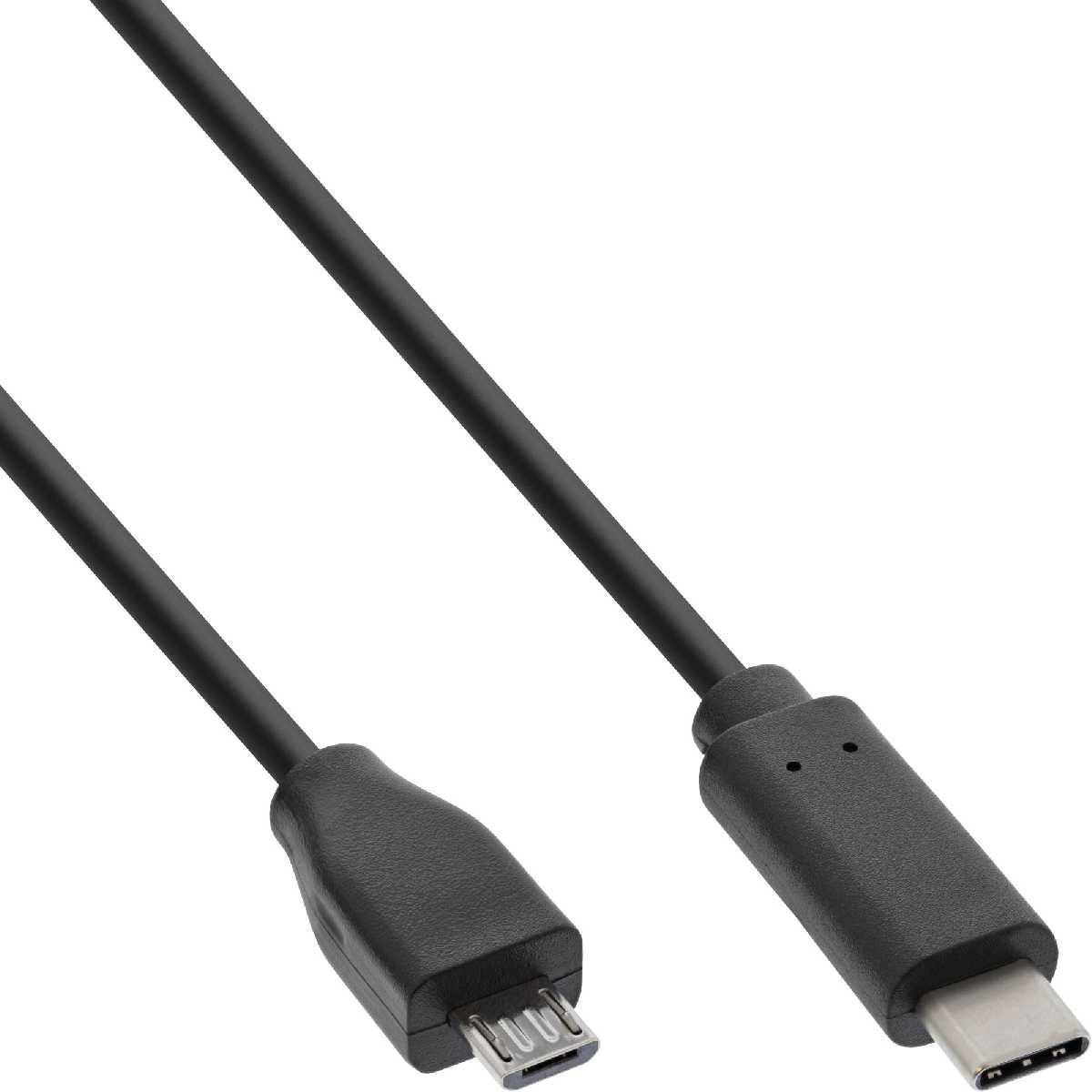 USB2 USB 2.0 Kabel USB-C Stecker an Micro-B Stecker schwarz 0,5m