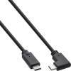 USB2 InLine USB 3.2 Gen.2 Kabel USB-C Stecker/Stecker gewinkelt schwarz 1