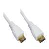 Anschlusskabel High-Speed-HDMI-Kabel mit Ethernet vergoldete Stecker wei