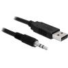 Umschalter Konverter USB 2.0 Stecker an Seriell-TTL 3,5 mm Klinke 1,8 m (5 V) Delo