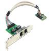 Netzwerkadapter MiniPCIe I/O PCIe full size 2 x Gigabit LAN Delock [95237]