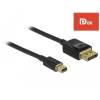 Mini DisplayPort an DisplayPort Kabel 8K @60Hz DP 8K zertifiziert schwar