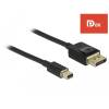 Mini DisplayPort an DisplayPort Kabel 8K @60Hz DP 8K zertifiziert schwar