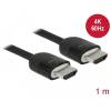 Premium HDMI Kabel 4K 60 Hz schwarz 1 m Delock [84963]