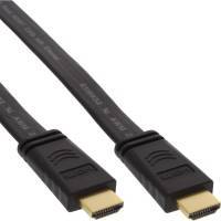 HDMI Flachkabel HDMI-High Speed mit Ethernet verg. Kontakte sch