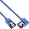 Kabel SATA SATA 6Gb/s Anschlussrund abgewinkelt rechts blau mit Lasc