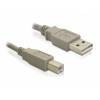 Delock USB Kabel A auf B Stecker auf Stecker 1.80m grau