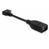 Delock USB Kabel A auf Micro-B 90°OTG BU/St 0.11m sw