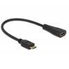 Delock HDMI Kabel Ethernet A auf mini C Bu/St 0.23m